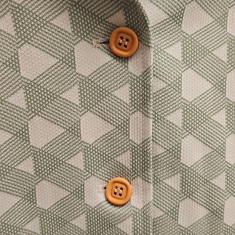 Women’s Light Green Patterned Button-Up Jacket - Picture 2 of 6